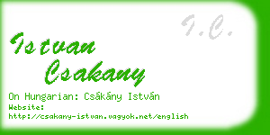 istvan csakany business card
