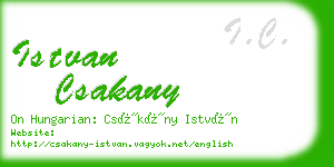 istvan csakany business card